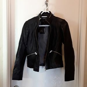 Massimo Dutti Women Nappa New Leather Biker Jacket